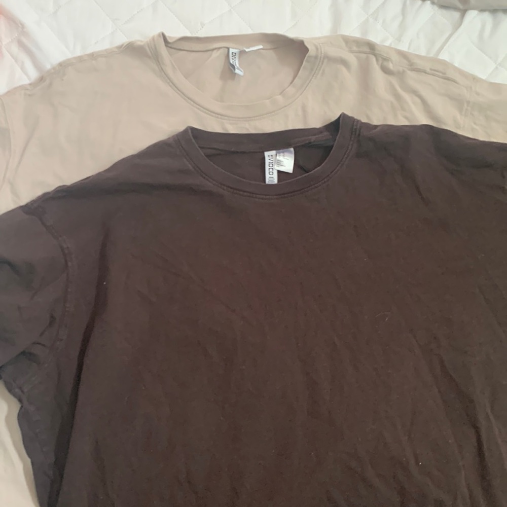 Tan and brown shirts from h&m